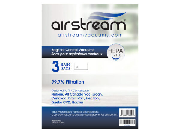 Type HEPA - Paquet de 3 sacs - Airstream