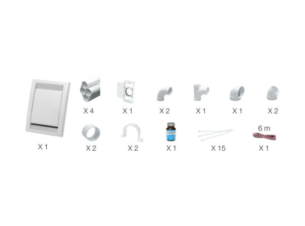 Ensemble d'installation aspirateur central une prise